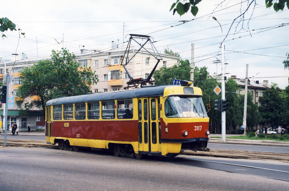 Уфа, Tatra T3SU (двухдверная) № 3117; Уфа — Закрытые трамвайные линии