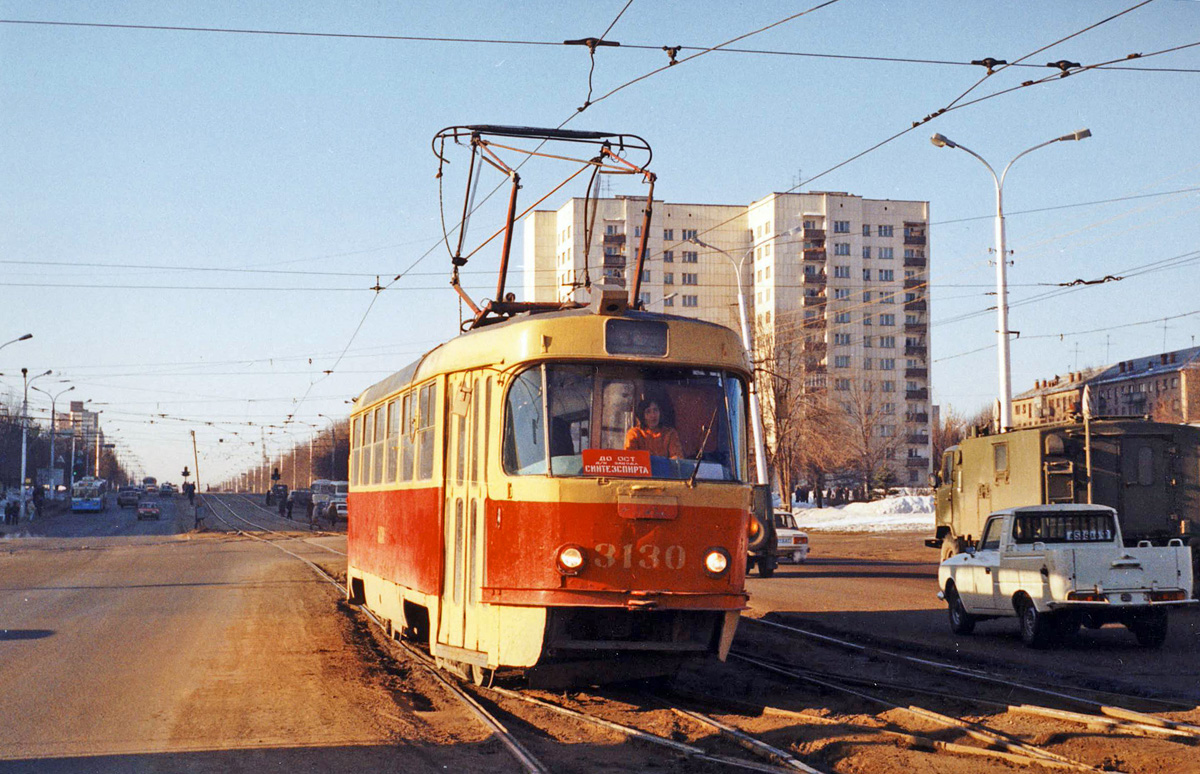 Уфа, Tatra T3SU (двухдверная) № 3130; Уфа — Закрытые трамвайные линии; Уфа — Исторические фотографии
