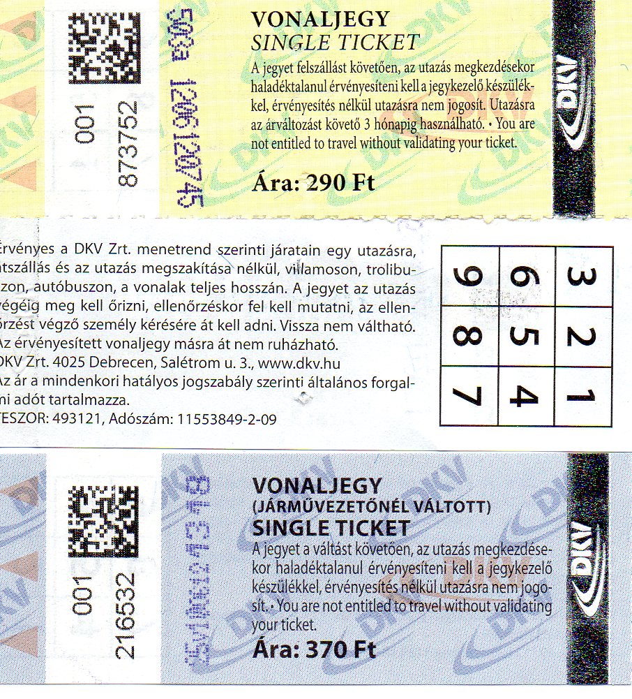 Debrecen — Tickets