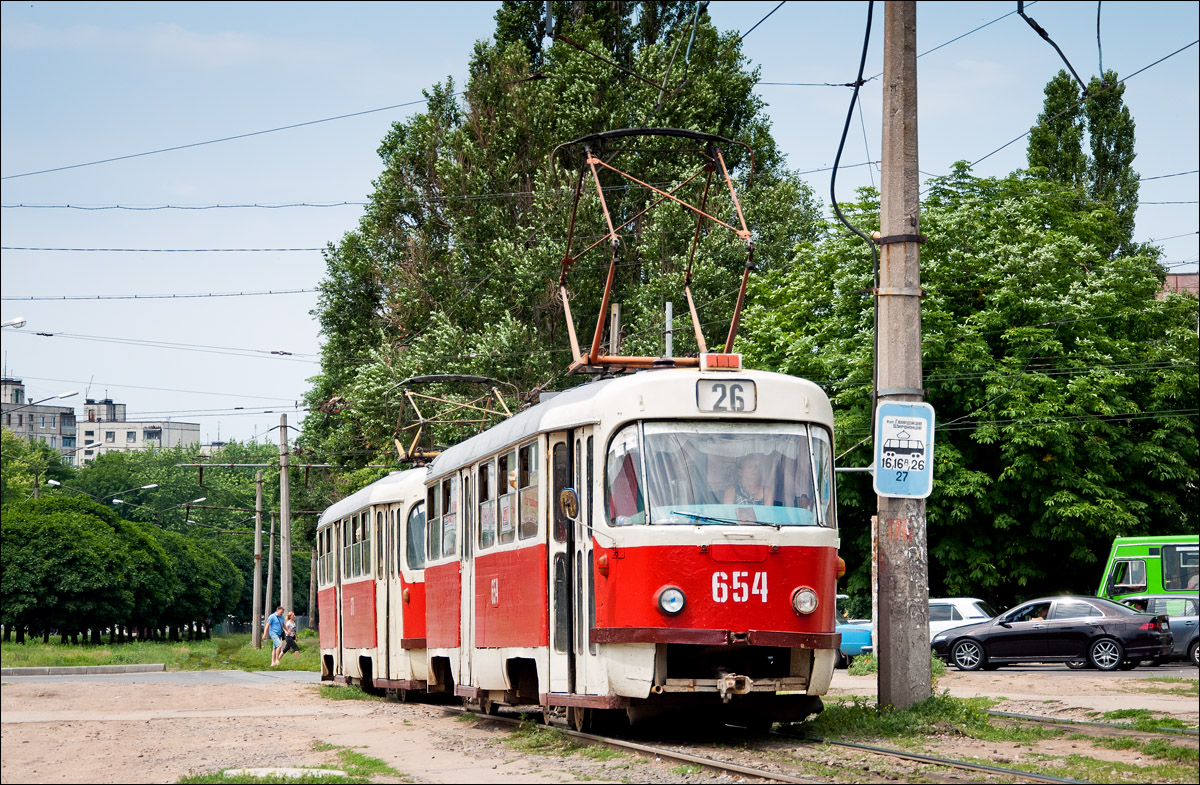 Харків, Tatra T3SU № 654