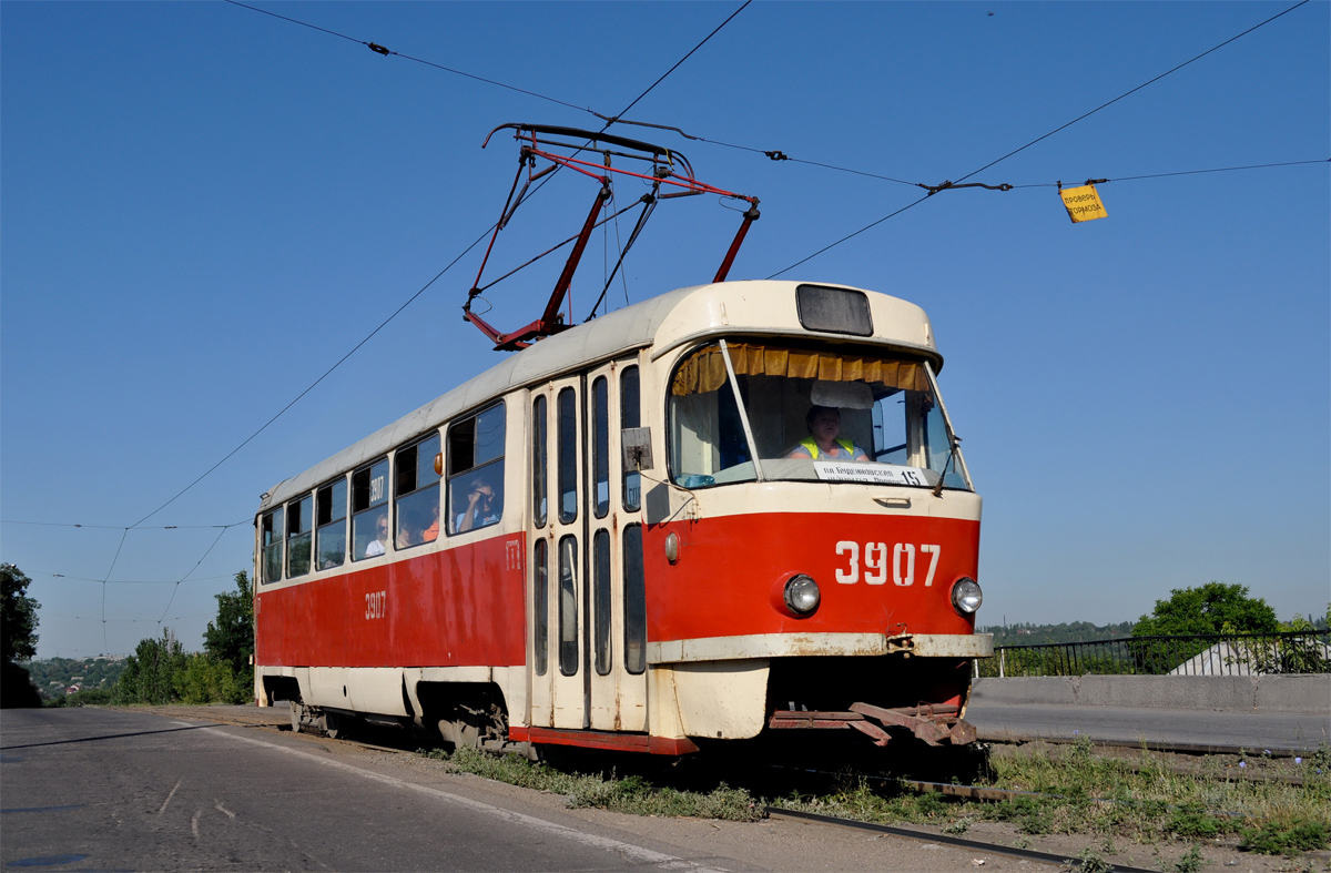 Данецк, Tatra T3SU (двухдверная) № 3907