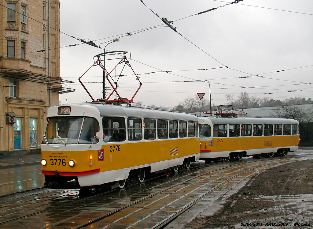 Moscow, Tatra T3SU # 3776