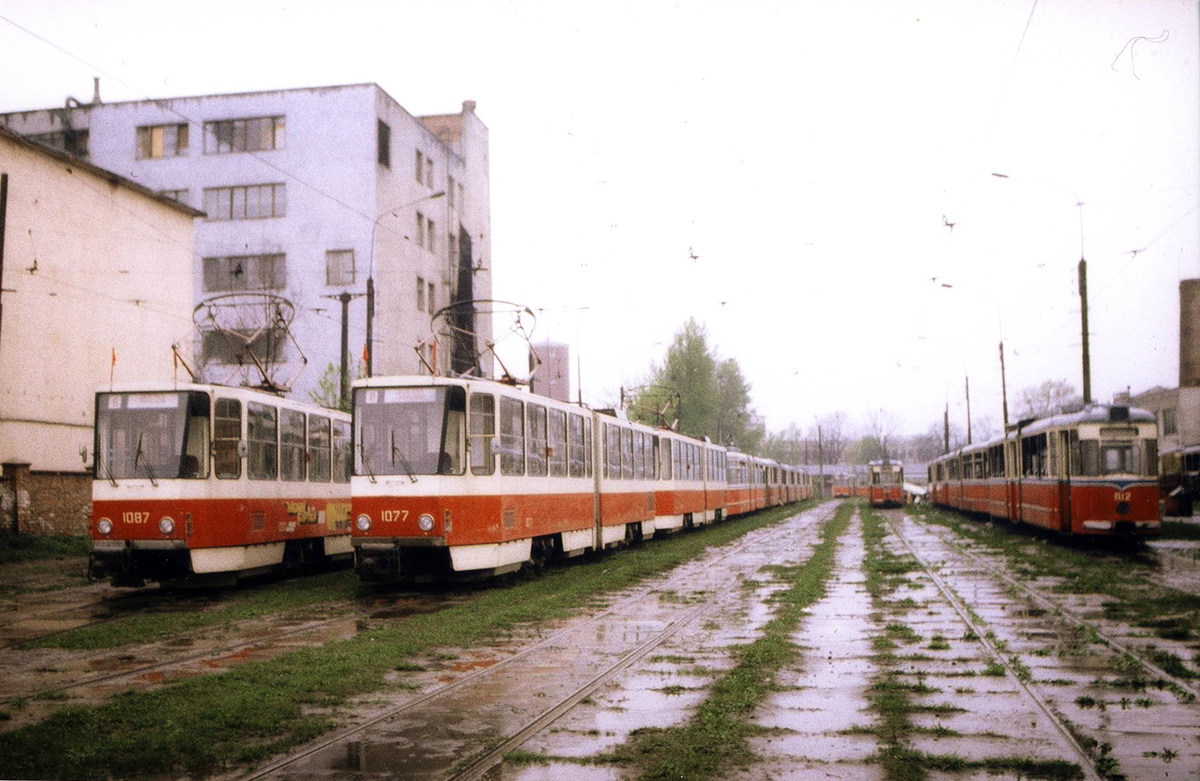 Львов, Tatra KT4SU № 1087; Львов, Tatra KT4SU № 1077; Львов, Gotha G4-61 № 612-712