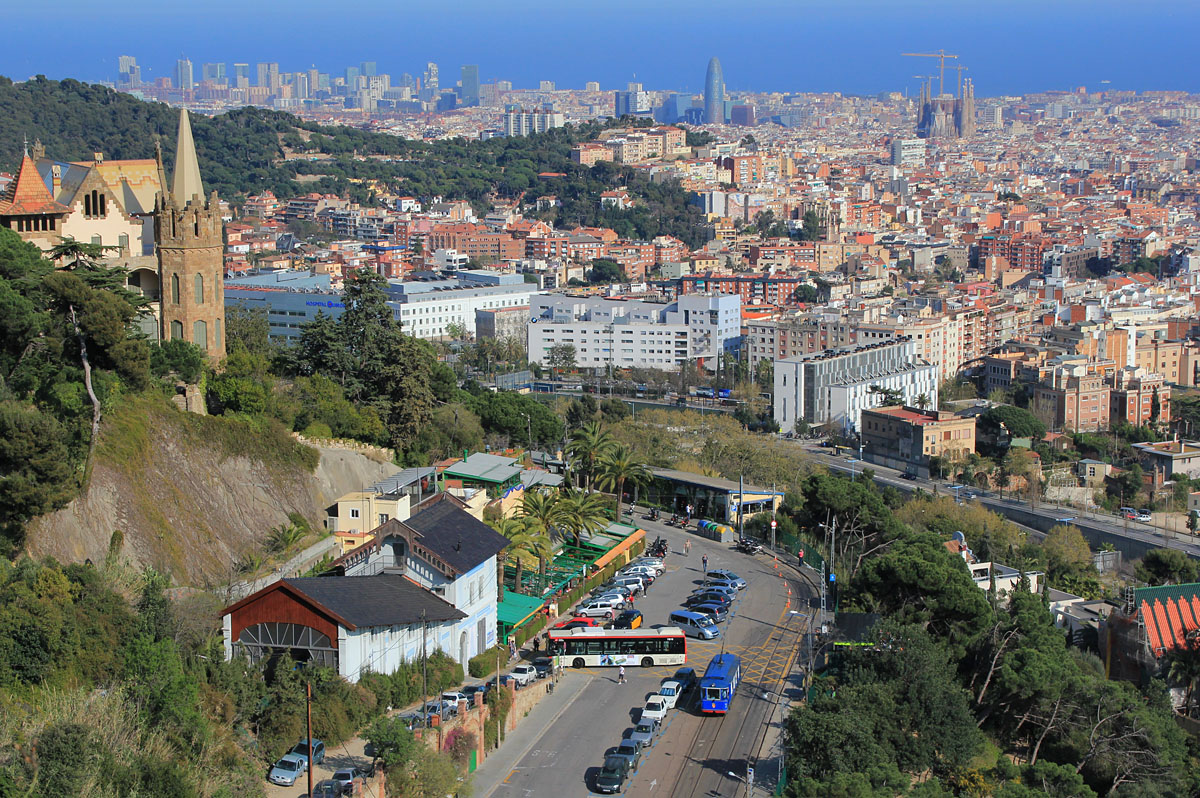 Barcelona — Miscellaneous photos; Barcelona — Tibidabo funicular; Barcelona — Tramvia Blau — Miscellaneous photos