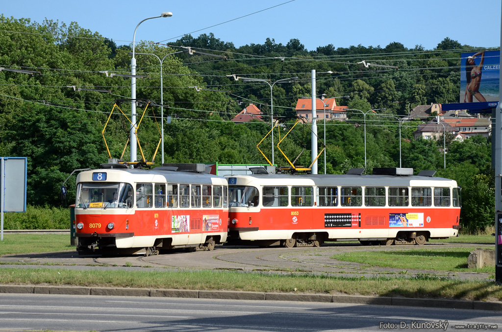 Прага, Tatra T3M2-DVC № 8079; Прага, Tatra T3M2-DVC № 8053