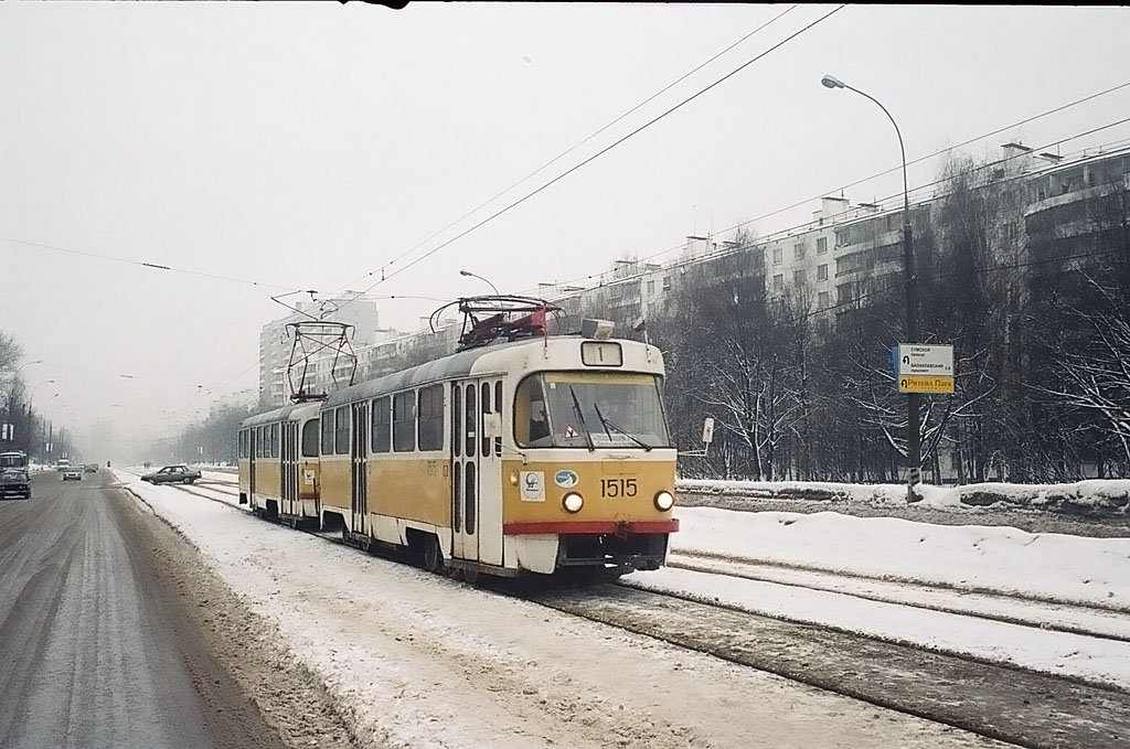 Москва, Tatra T3SU № 1515
