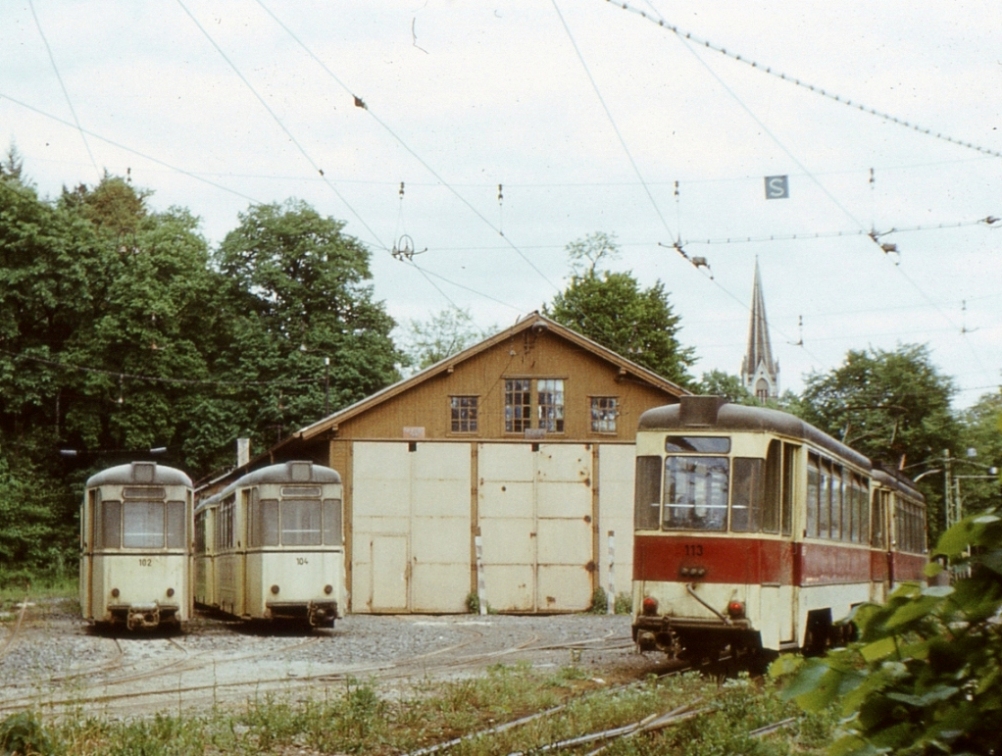 Schöneiche - Rüdersdorf, Reko BZ70 # 102; Schöneiche - Rüdersdorf, Reko BZ70 # 104; Schöneiche - Rüdersdorf, Schöneiche 4-axle trailer car # 113; Schöneiche - Rüdersdorf — Old photos • Alte Fotos