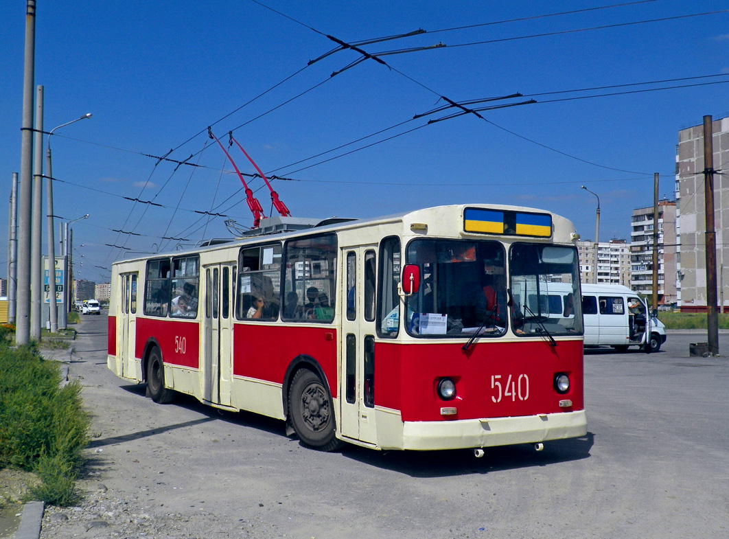Zaporižžia, ZiU-682V č. 540; Zaporižžia — Sightseeing tour on the ZiU-682V #540 trolleybus (1 Sep 2012)