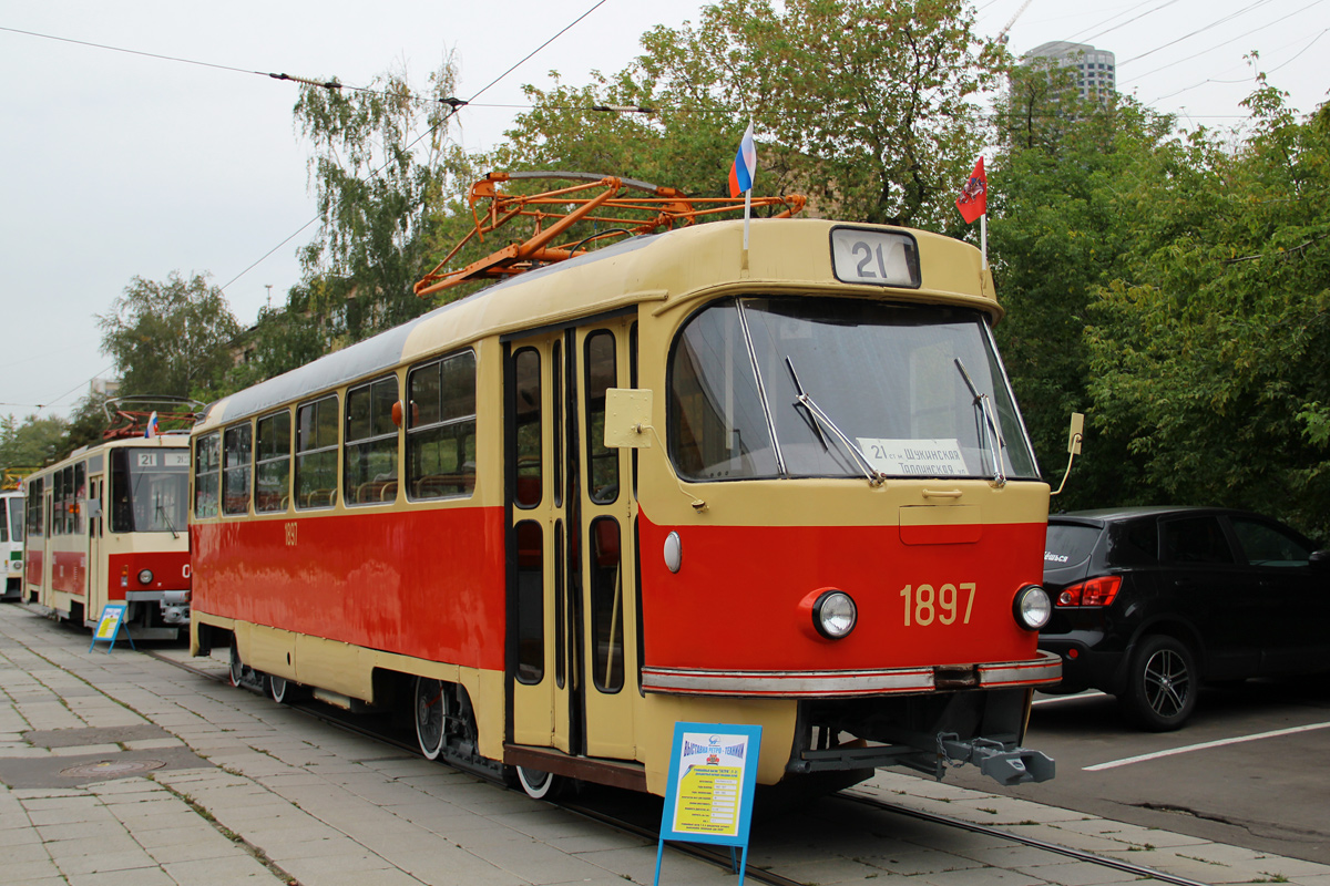 Масква, Tatra T3SU (двухдверная) № 1897; Масква — Выставка ретротехники в честь Дня города 2 сентября 2012