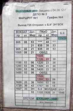 Расписание троллейбусов видное