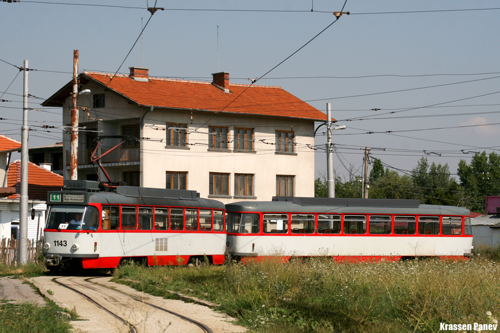 Sofia, Tatra T4DC № 1143; Sofia, Tatra B4DC № 192