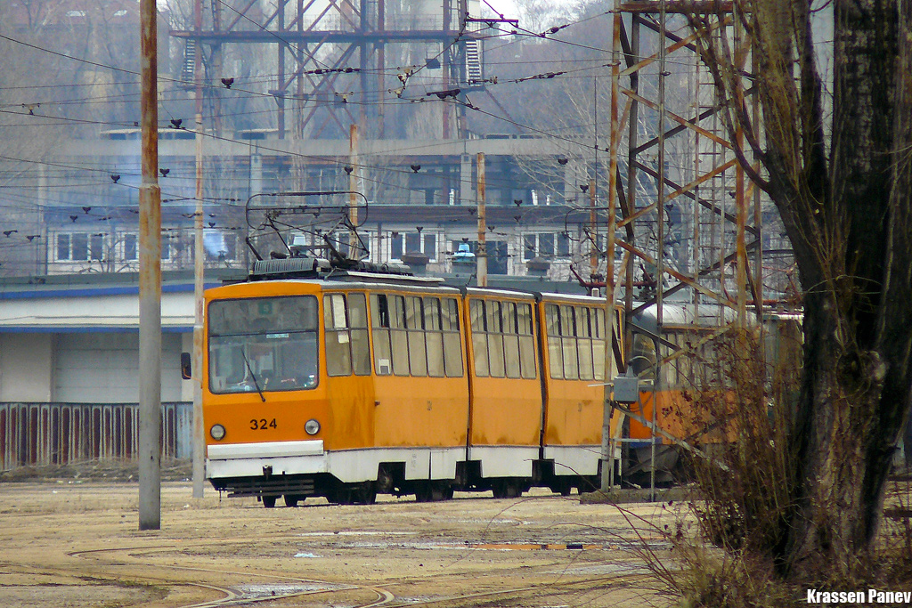 Sofia, T8M-310 (Bulgaria 1300) č. 324; Sofia — Tram depots: [2] Krasna poliana