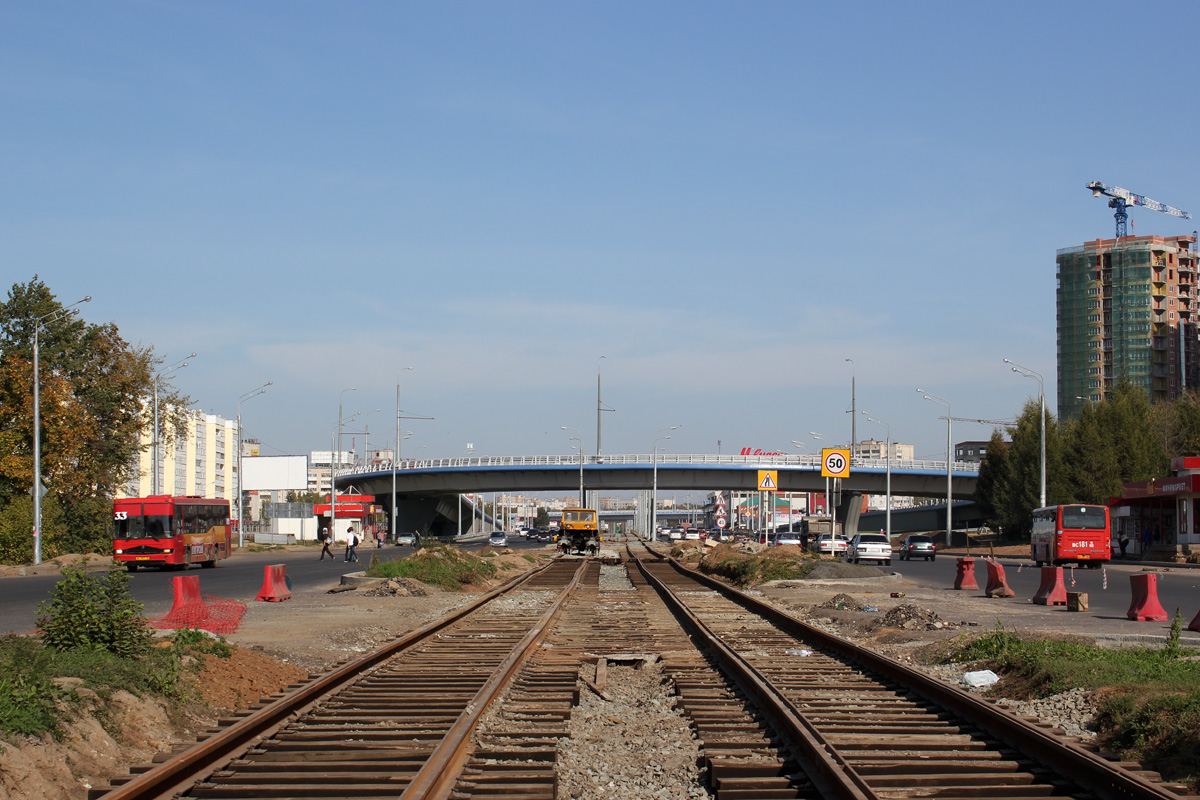 Kazan — Construction of tram line to “Sun City” district