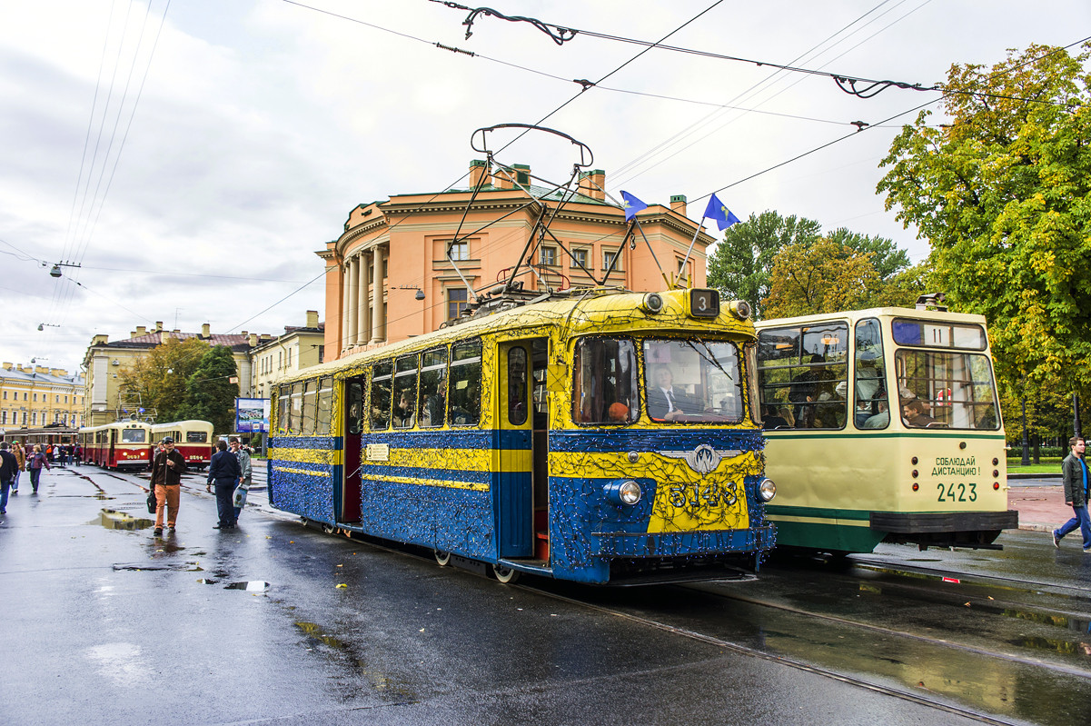 Saint-Pétersbourg, LM-57 N°. 5148; Saint-Pétersbourg — Petersburg tram 105 anniversary, parade of cars