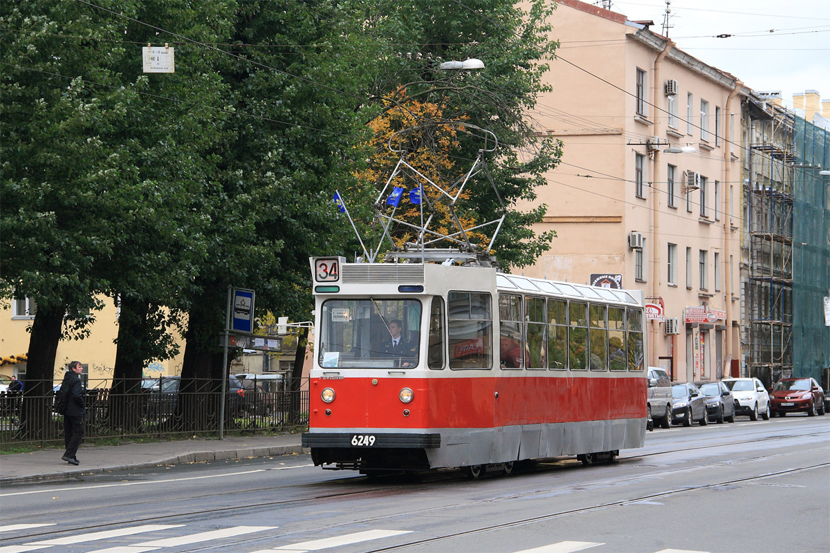 Petrohrad, LM-68 č. 6249; Petrohrad — Petersburg tram 105 anniversary, parade of cars