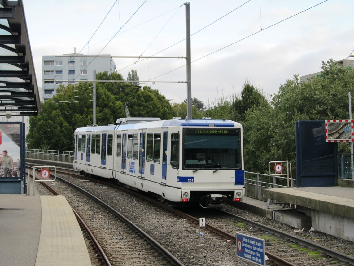 Lausanne, Duewag/Vevey/ABB Bem 4/6 # 207; Lausanne — Métro — Ligne m1
