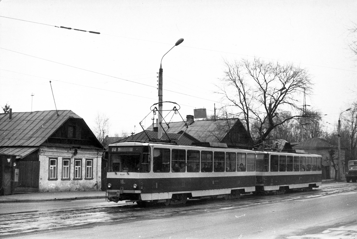 Тверь, Tatra T6B5SU № 16; Тверь — Старые фотографии (1917—1991); Тверь — Трамвайные линии: Пролетарский район