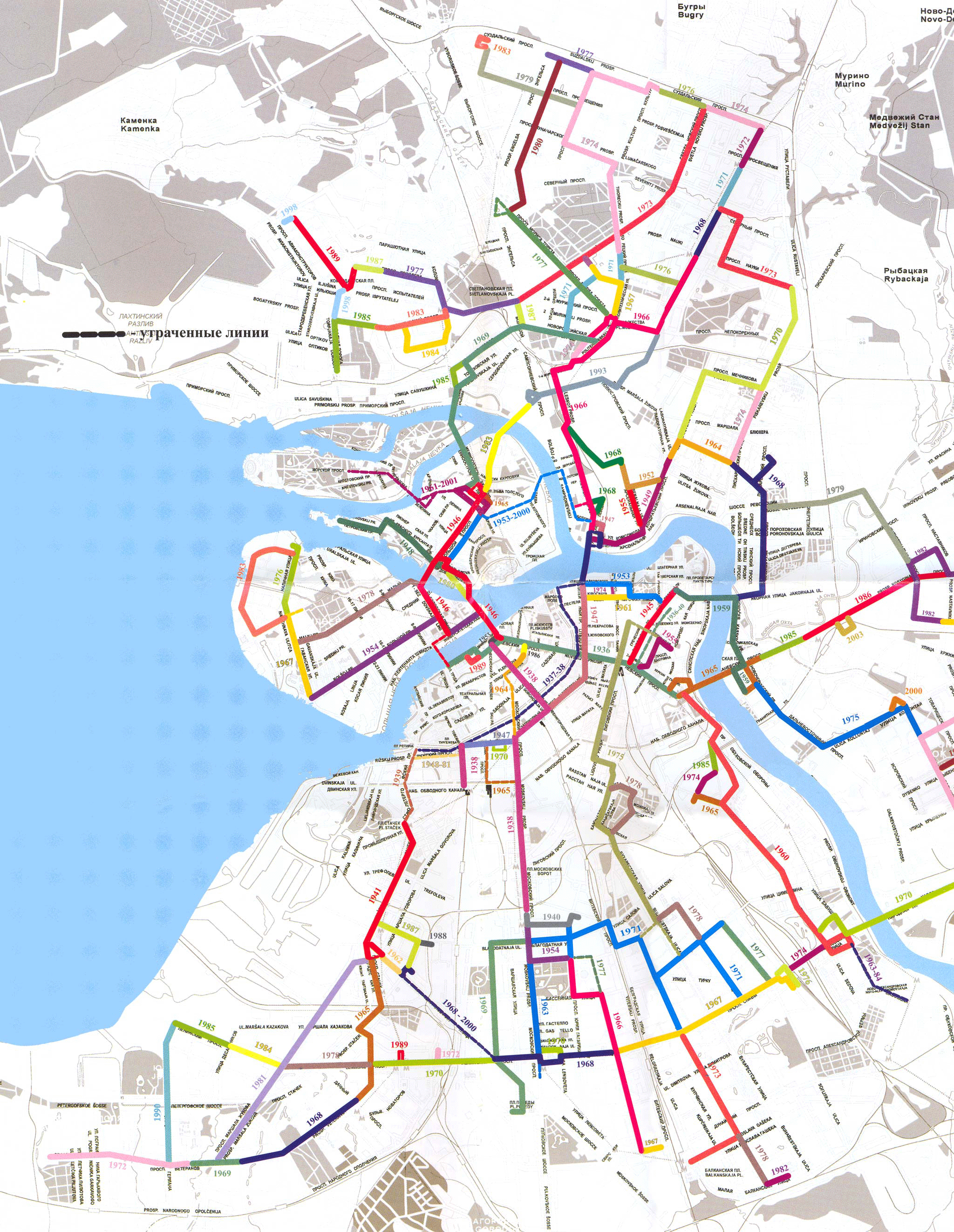 Petrohrad — Systemwide Maps