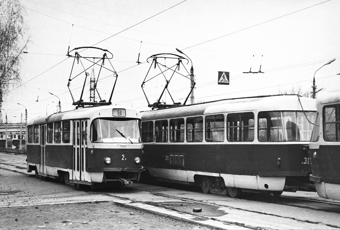 Тверь, Tatra T3SU № 2; Тверь, Tatra T3SU № 319; Тверь — Старые фотографии (1917—1991); Тверь — Трамвайные линии: Центральный район