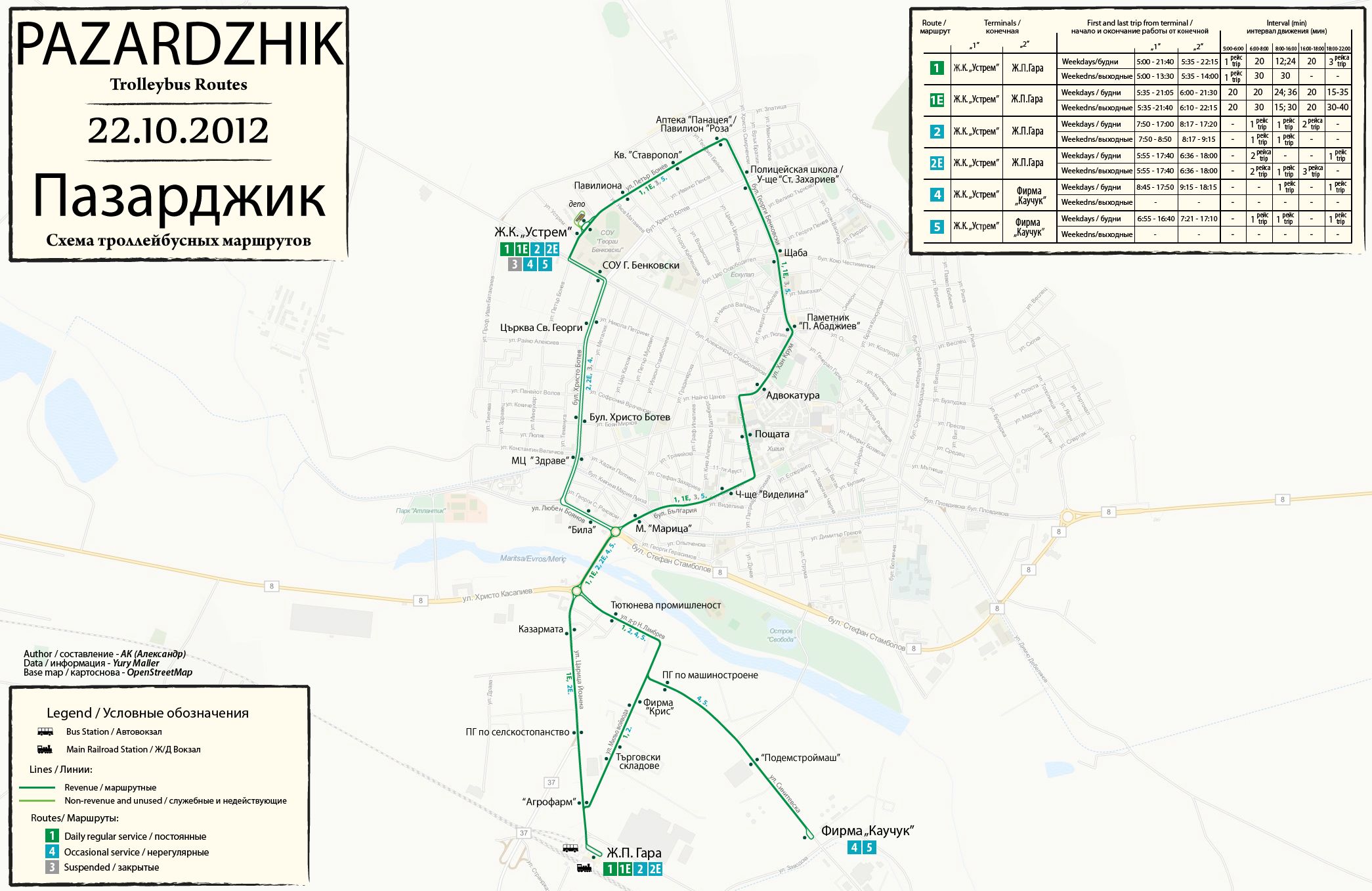 Pazardzhik — Maps