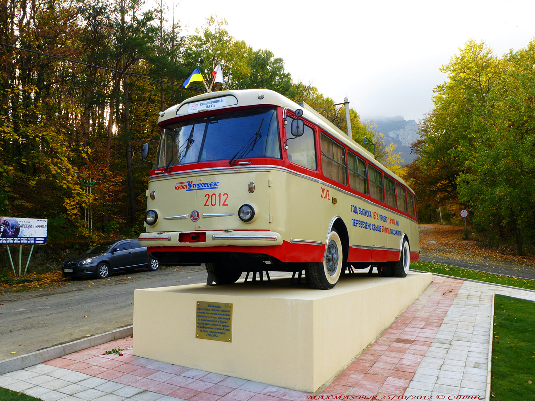 Crimean trolleybus, Škoda 9TrH29 # 2012 (3776); Crimean trolleybus — Monument trolleybus at the Angarsk pass