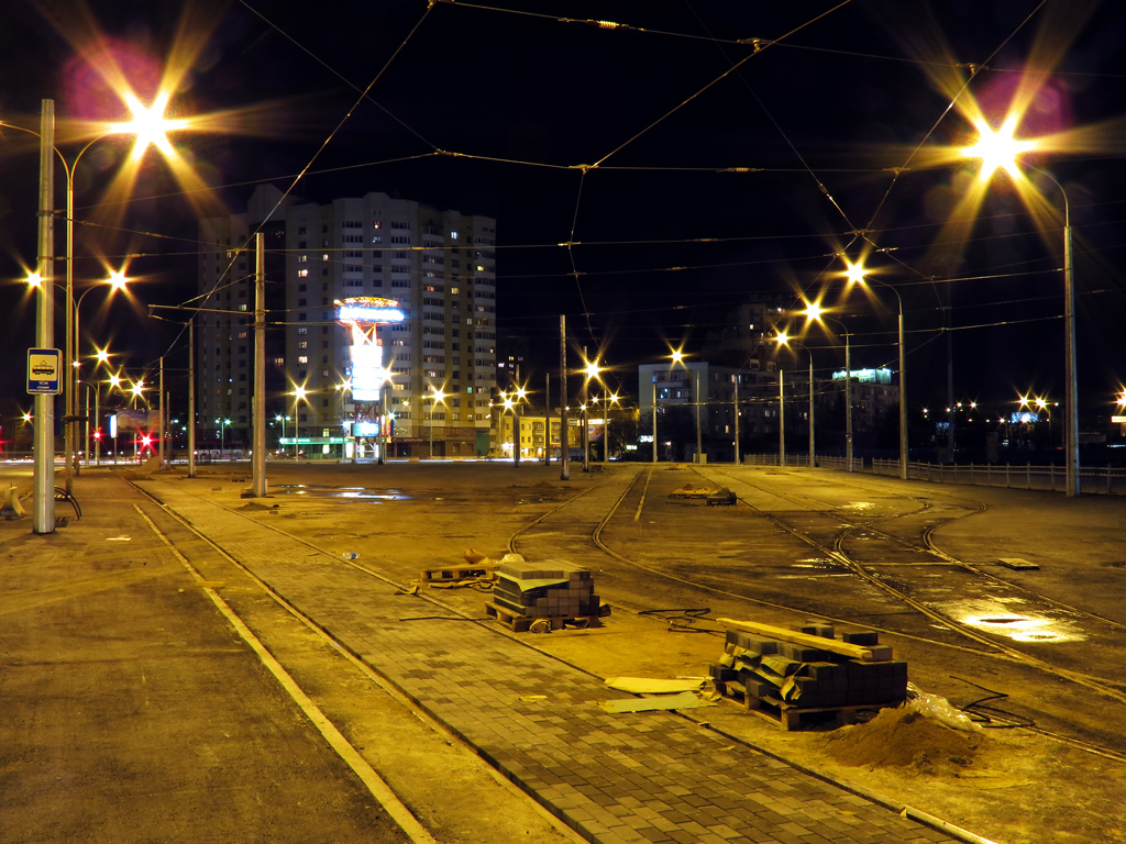 Jekaterinburg — The construction of a tram line along the street Fucik