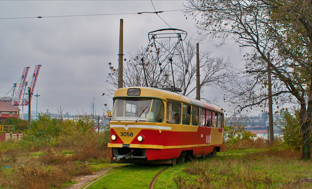 Одесса, Tatra T3SU (двухдверная) № 3058; Одесса — 03.11.2012 — Золотая осень в Одессе