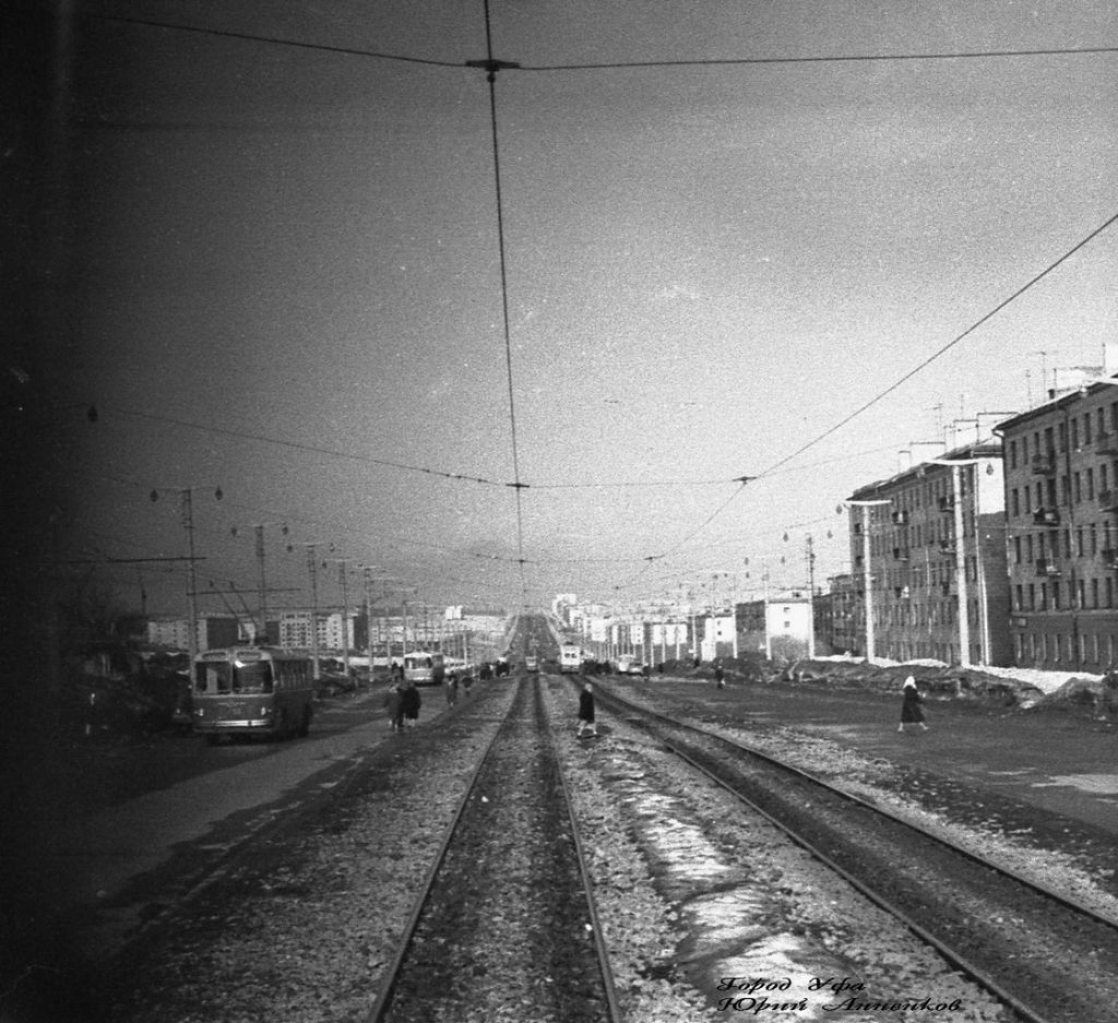 Уфа — Закрытые трамвайные линии; Уфа — Исторические фотографии; Уфа — Троллейбусная сеть — юг