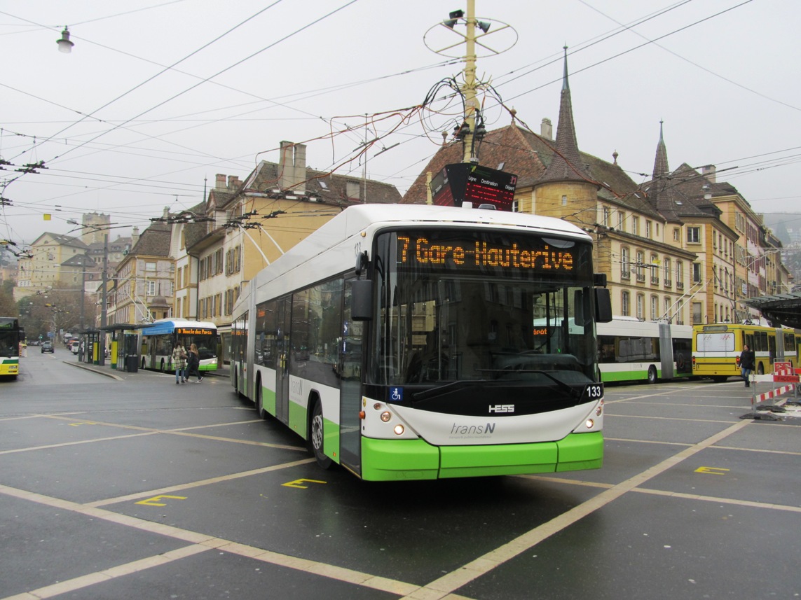 Neuchâtel, Hess SwissTrolley 3 (BGT-N2C) # 133
