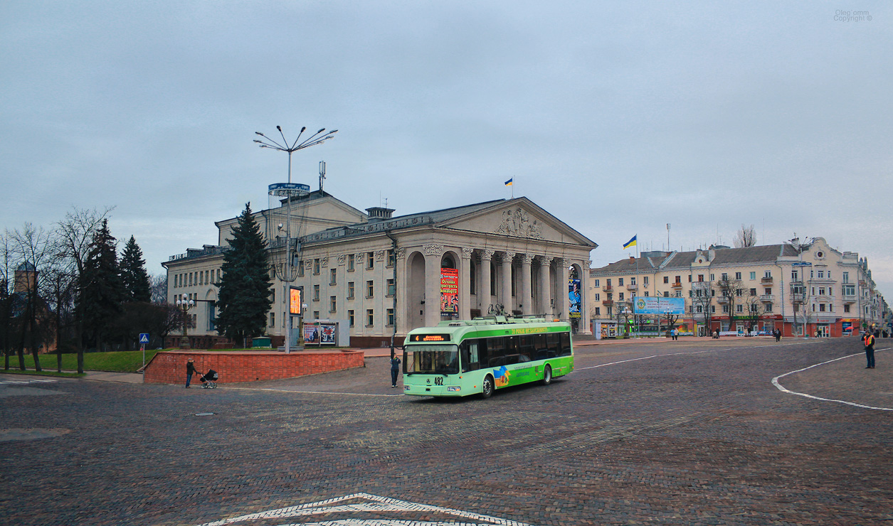 Tschernihiw, Etalon-BKM 321 Nr. 482; Tschernihiw — Trip 2012-11-25 on the trolleybus Etalon-BKM 321 # 482