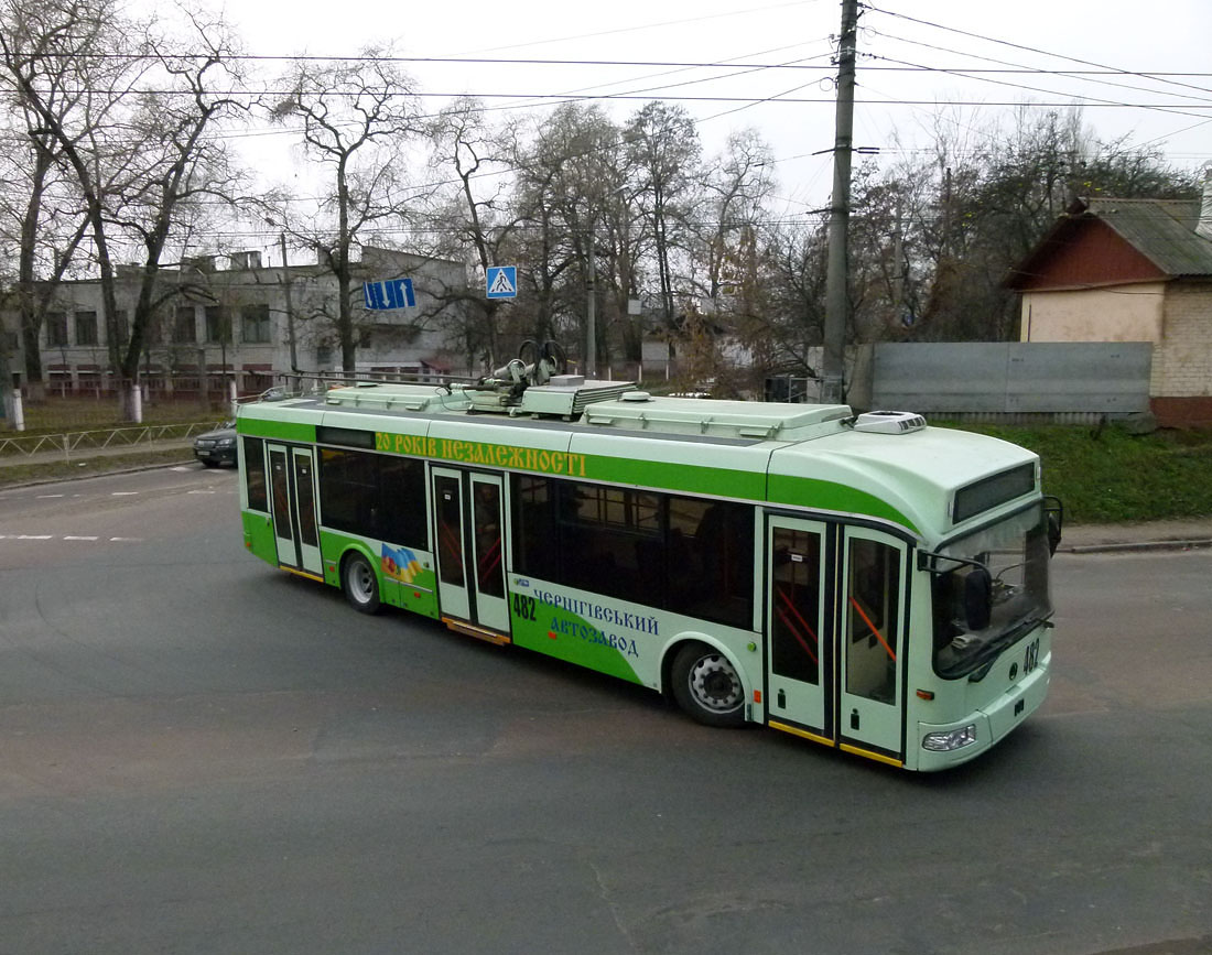 Чернигов, Еталон-БКМ 321 № 482; Чернигов — Покатушки 25 ноября 2012 на троллейбусе Эталон-БКМ 321 № 482