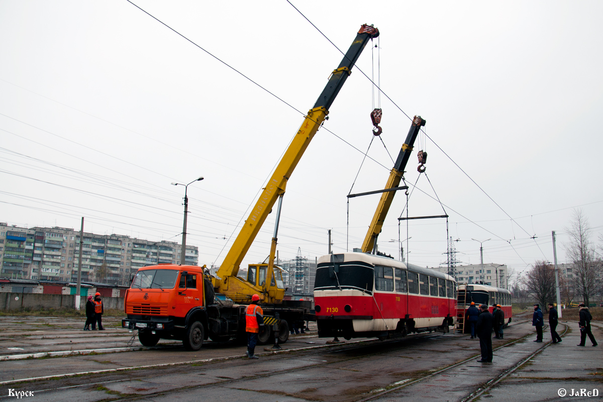 Kursk, Tatra T3SUCS № 7130; Kursk — Arriving Tatra T3 from Prague