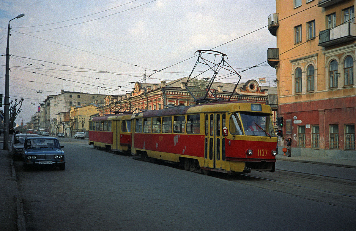 Самара, Tatra T3SU (двухдверная) № 1137; Самара — Исторические фотографии — Трамвай и Троллейбус (1992-2000)