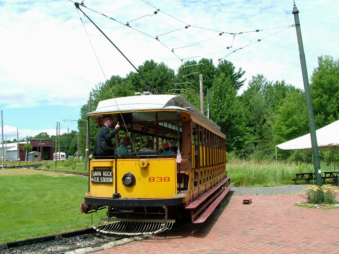Kennebunkport, Jones 4-axle motor car # 838; Kennebunkport — Museum Streetcar Line