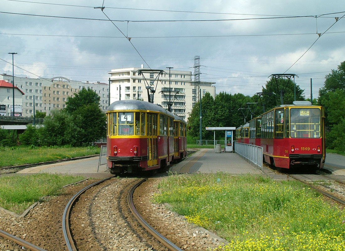 Warschau, Konstal 13N Nr. 500; Warschau, Konstal 105Na Nr. 1149