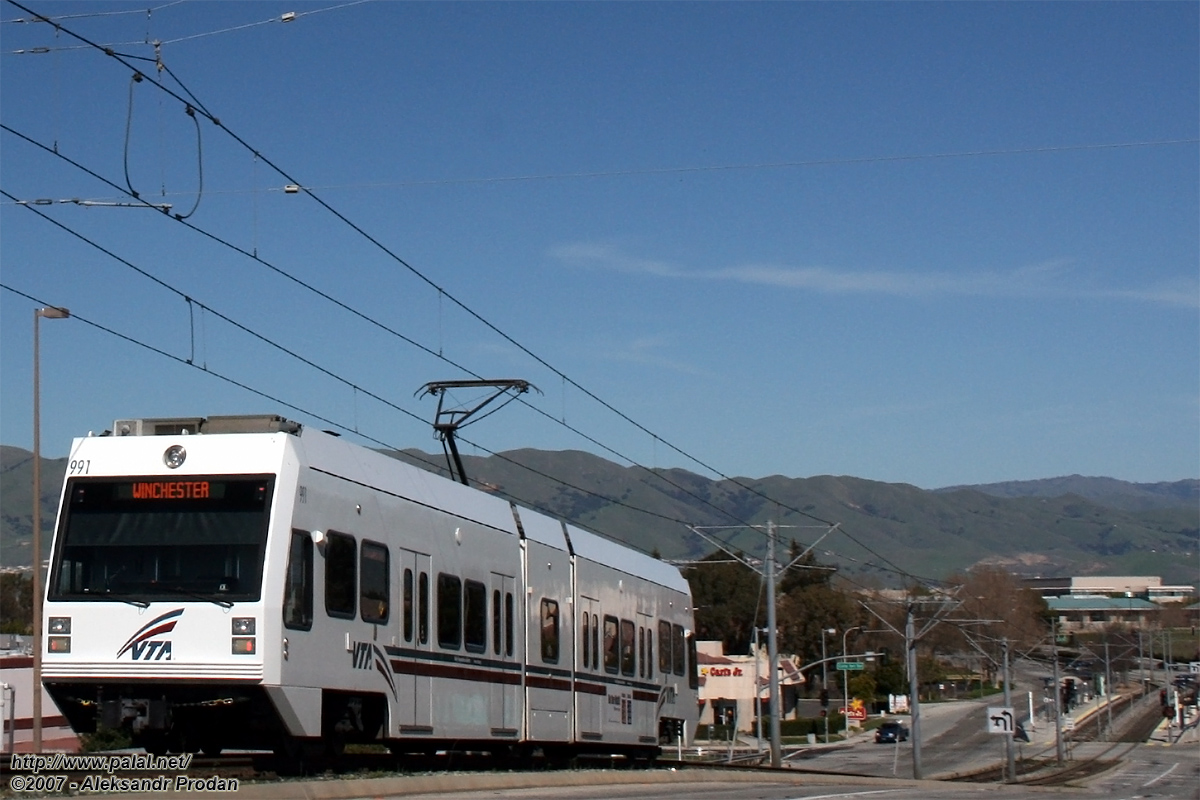 San Jose, VTA Light Rail 900 Series č. 991
