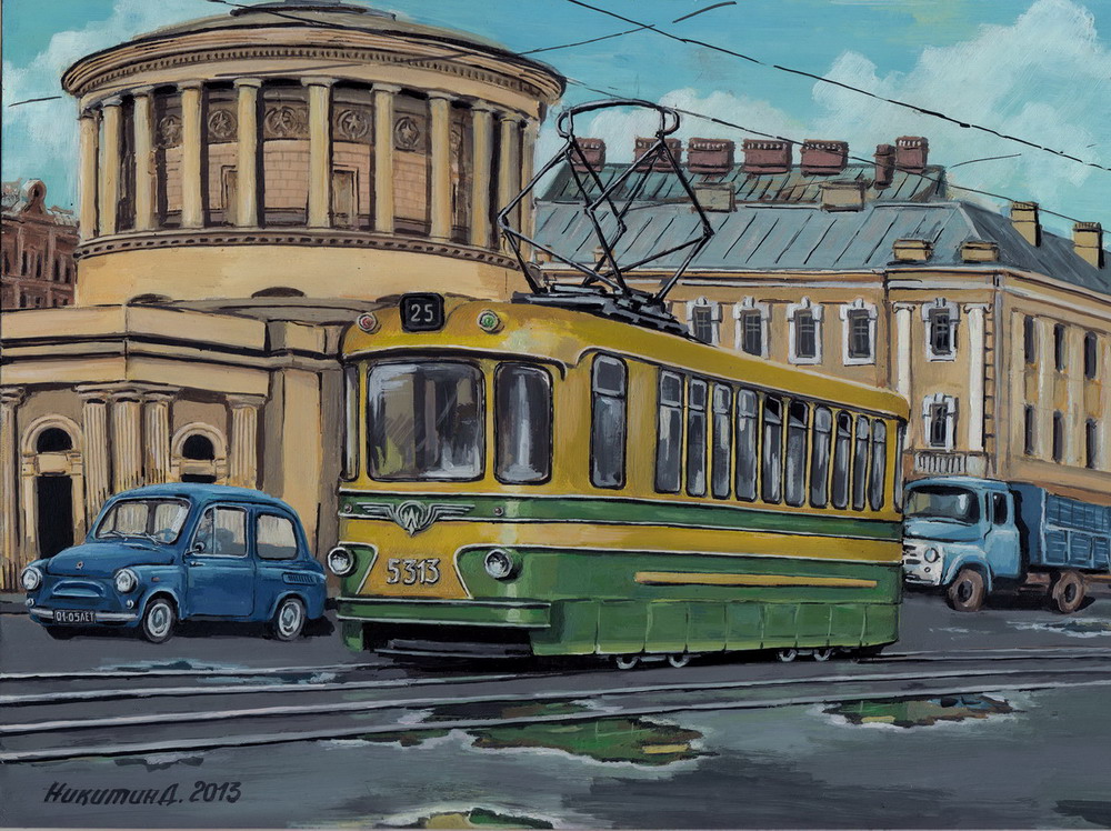 Ретро трамвай довлатов. Лм-57 Ленинград. Трамвай иллюстрация. Трамвай рисунок.