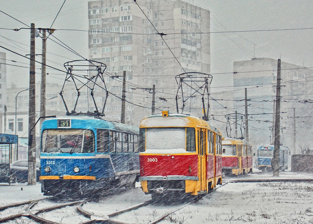 Одесса, Tatra T3R.P № 3312; Одесса, Tatra T3SU № 3003