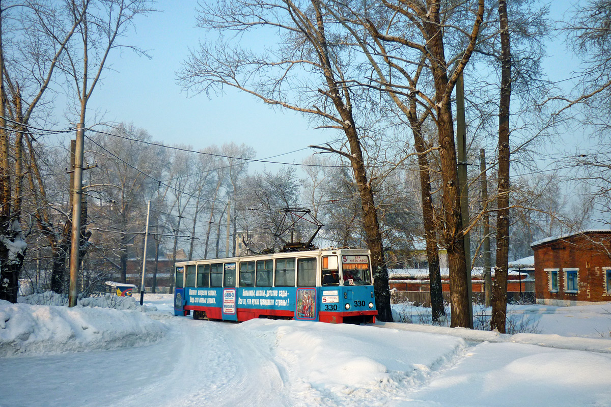 Прокопьевск, 71-605 (КТМ-5М3) № 330; Прокопьевск — Закрытая линия на Хлебозавод