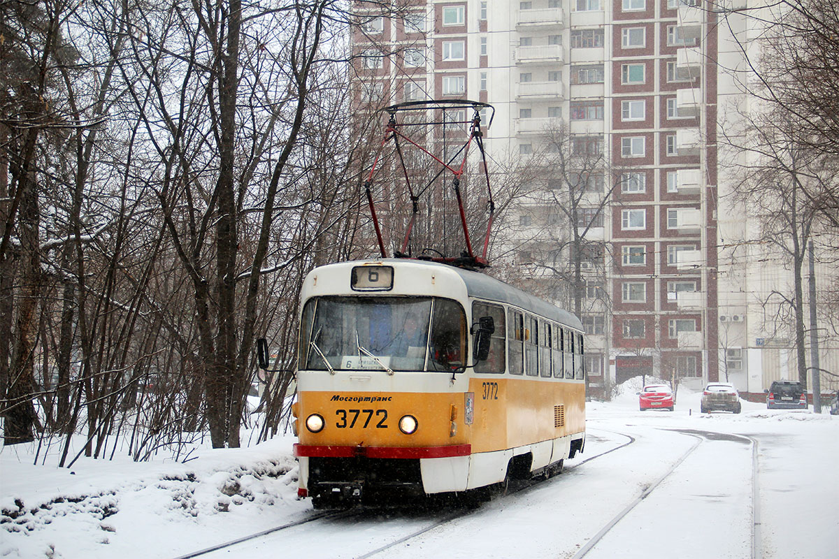 Москва, Tatra T3SU № 3772