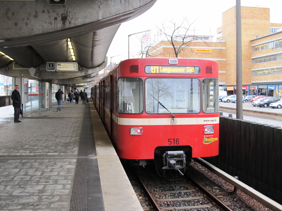 Нюрнберг, VAG-Baureihe DT1 № 516; Нюрнберг — U-Bahn — линия U1