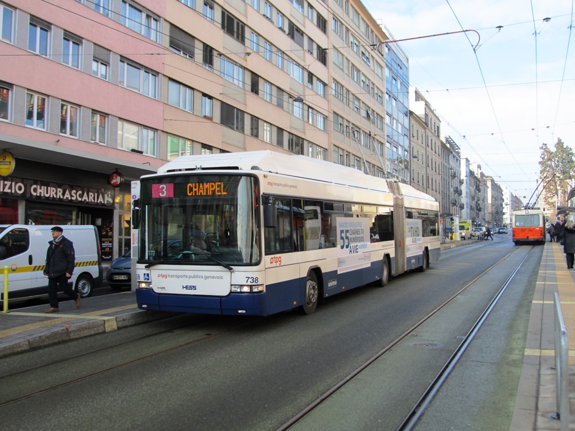 Женева, Hess SwissTrolley 3 (BGT-N2C) № 738