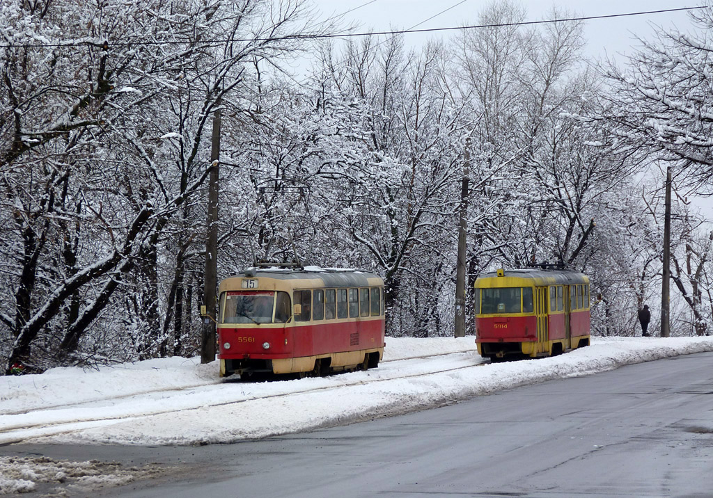 Kyjev, Tatra T3SU č. 5561; Kyjev, Tatra T3SU č. 5914