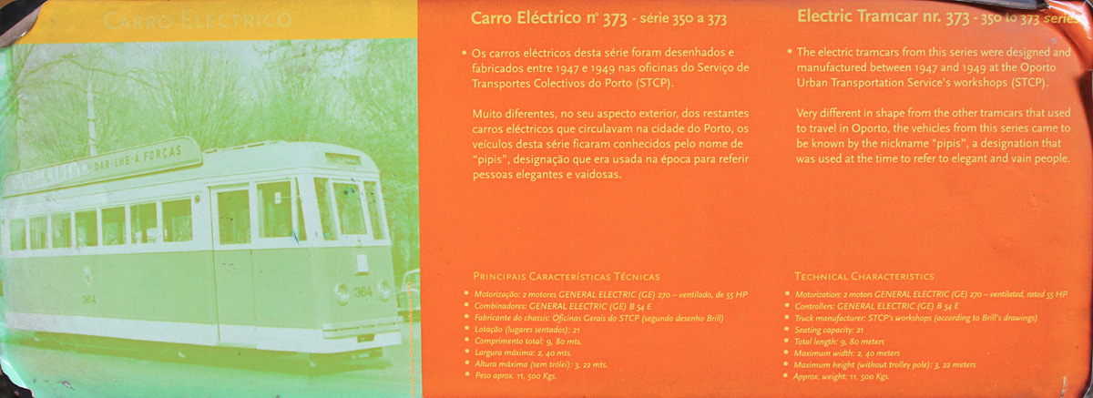 Porto, STCP 2-axle motor car č. 373