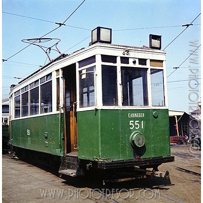 Sofia, Ansaldo/Ernesto Breda/Marelli Nr 551; Sofia — Base Ilienci; Sofia — Historical — Тramway photos (1945–1989)