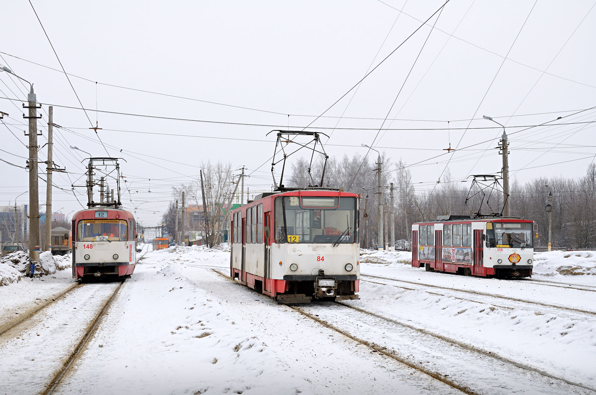 Тула, Tatra T3SU № 148; Тула, Tatra T6B5SU № 84; Тула, Tatra T6B5SU № 308