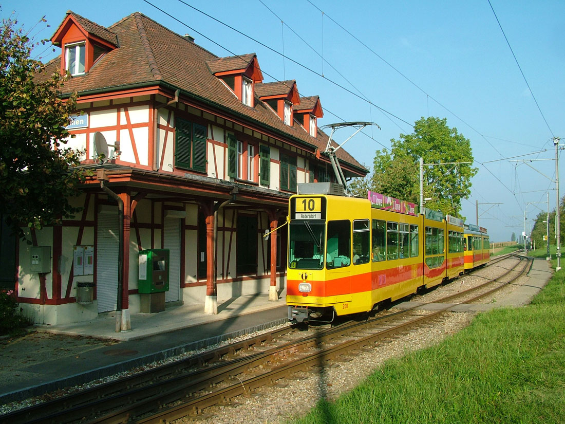 Базель, Schindler/Siemens Be 4/8 № 208; Базель — Международный трамвай-интерурбан Basel — Rodersdorf