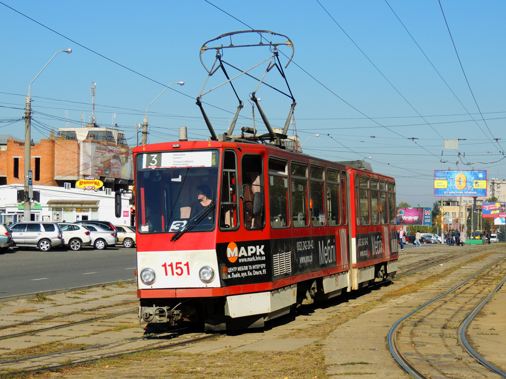 Львов, Tatra KT4D № 1151