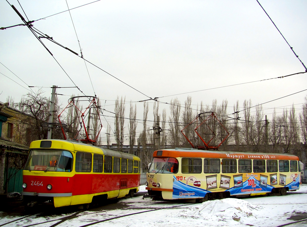 Volgograd, Tatra T3SU (2-door) # 2464; Volgograd, Tatra T3SU # 2727