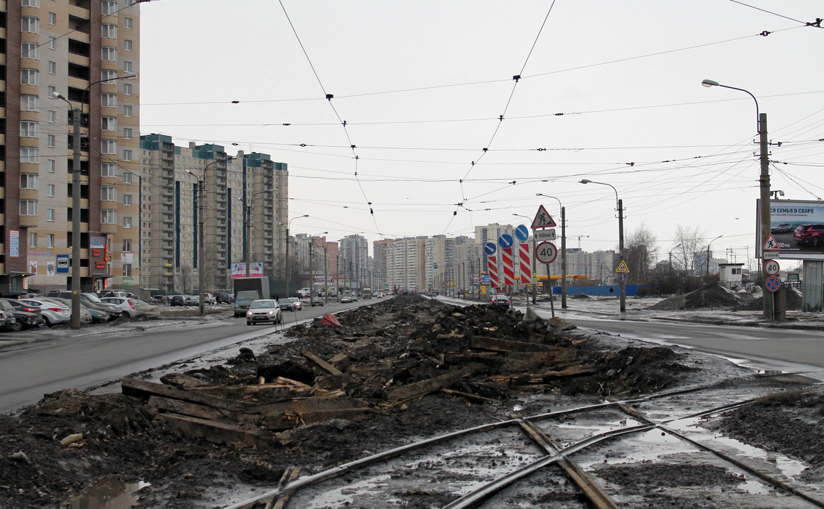 Petrohrad — Track repairs